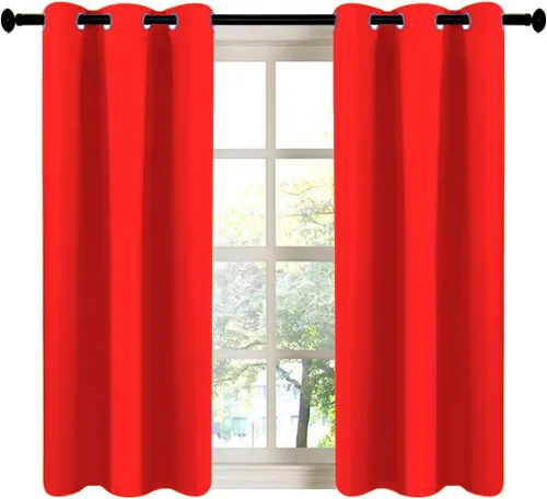 Miniatura 116 de LA PALMA Cortinas opacas con aislamiento térmico y ojales, para sala de estar, dormitorio, paquete de 2 paneles
