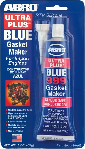 ABRO Ultra Plus 999 RTV Sellador de silicona y fabricante de juntas, para motores de importación, seguro para sensores, no corrosivo, sellador de