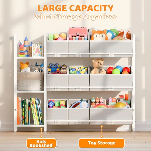 Miniatura 5 de CODACE Organizadores y almacenamiento de juguetes para niños, estante de juguetes para sala de juegos, habitación de los niños y organización