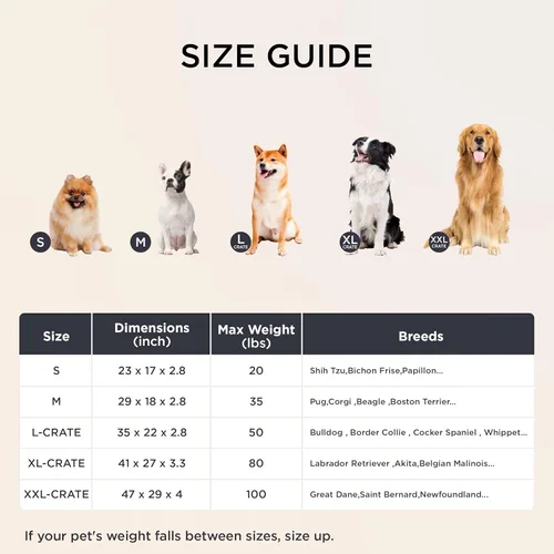 Miniatura 6 de Bedsure ComfyFleece - Camas ortopédicas para perros de gran tamaño para jaula con funda extraíble para máquina, no impermeable, alfombrilla de Gris