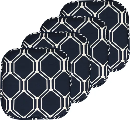 Miniatura 49 de Sweet Home Collection Cojines de espuma viscoelástica para silla, antideslizantes, diseño de panal de abeja, 16 x 16 pulgadas, paquete de 2