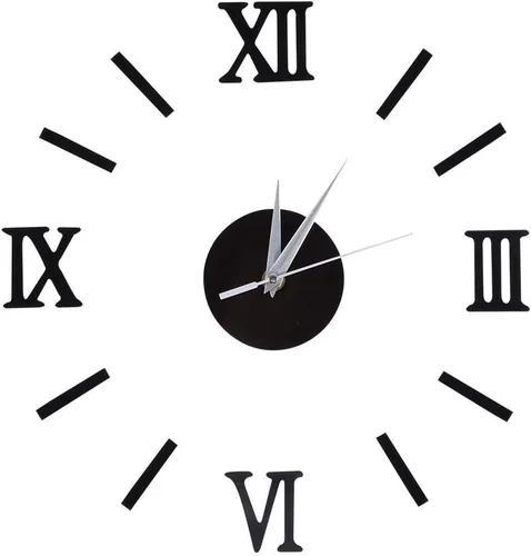 Fdit Reloj de pared 3D DIY reloj de pared silencioso reloj de pared DIY moderno reloj decorativo digital para oficina en casa 19.7 in (plata)