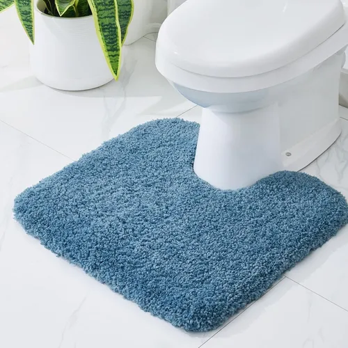 Miniatura 32 de Disolla Alfombras pequeñas para baño 17x24 antideslizante, alfombra de baño blanca esponjosa para el suelo del baño, lavable a máquina, alfombra