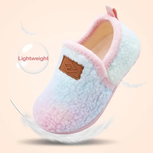 Miniatura 3 de Lefflow - Pantuflas para niños y niñas, zapatos de casa sin cordones para bebés, zapatos ligeros para caminar al aire libre