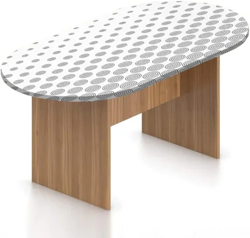 Miniatura 23 de XISUNYA Mantel ovalado ajustable para patio, mantel geométrico de poliéster elástico, mantel ajustable con estampado tribal, se adapta a mesas