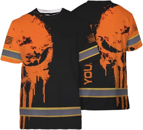 Miniatura 22 de Maddly Colección de ropa de trabajo de alta visibilidad con bandera de EE. UU. personalizada con nombre para trabajadores, corredores, camioneros