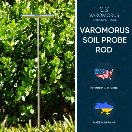 Miniatura 2 de Varomorus Varilla de sonda de suelo de acero inoxidable, localizador de tanque séptico para localizar tuberías subterráneas, jardinería, paisajismo