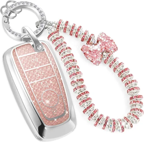 Miniatura 39 de Funda para llavero Buick con llavero de pulsera de circonita de moda, diseño de diamantes encantadores funda suave para Avenir Envision Encore Chevy