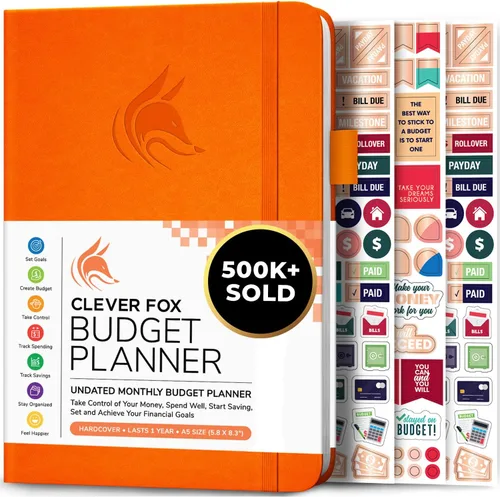 Miniatura 24 de Clever Fox Planificador de presupuesto de bolsillo, mini cuaderno de seguimiento de gastos. Organizador de presupuestos mensual, cuaderno