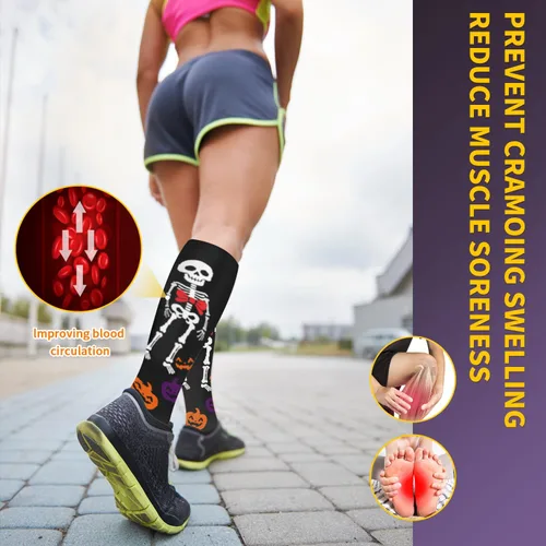 Miniatura 47 de Sooverki - Calcetines de compresión de cobre para circulación, para mujeres y hombres, 6 pares, para correr, atletismo, medicina, enfermería, viajes