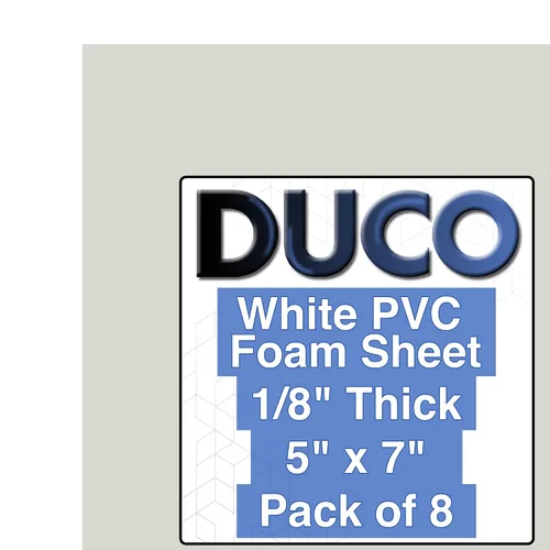 Miniatura 53 de Hoja de PVC expandido de Duco USA, de 1/8" de grosor - Paquete de 8 de 12 x 12" de tablero de espuma de celda cerrada negro mate - Lámina
