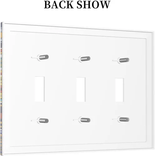 Miniatura 30 de Placa Decorativa de Pared de Granja Rústica con Cuerno de Madera para Puerta de Granero 1 Banda Duplex Cubiertas de Toma Eléctrica Soltera