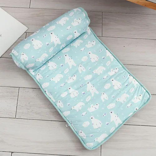 Miniatura 8 de Cama refrescante para gatos y perros 2023, tapete refrescante para mascotas con almohada, portátil, lavable, manta refrescante para mascotas
