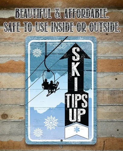 Miniatura 3 de Consejos de esquí - Decoración clásica de cabaña de esquí y decoración de pared de cabaña, accesorios de esquí de nieve, copos de nieve de invierno