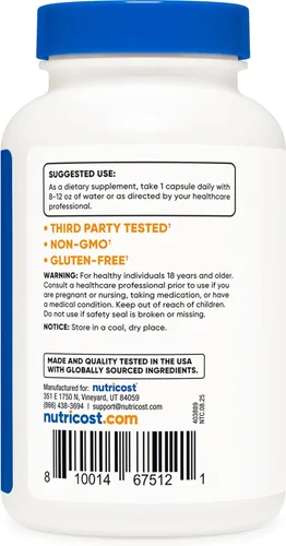 Miniatura 4 de Nutricost 5-HTP 100 mg, 240 cápsulas vegetarianas (5-hidroxitriptófano) - Sin OMG y sin gluten (2 botellas)