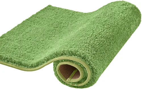 Miniatura 14 de CozeCube Tapetes de baño circulares de vellón para baño, esponjosos, absorbentes, de microfibra de secado rápido, antideslizantes, lavables