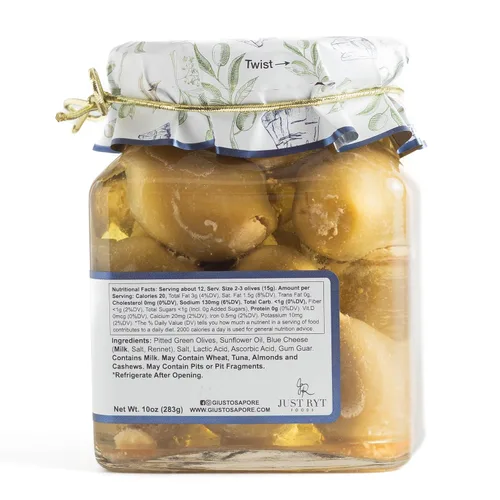 Miniatura 2 de Giusto Sapore Aceitunas Rellenas de Queso Azul 10oz