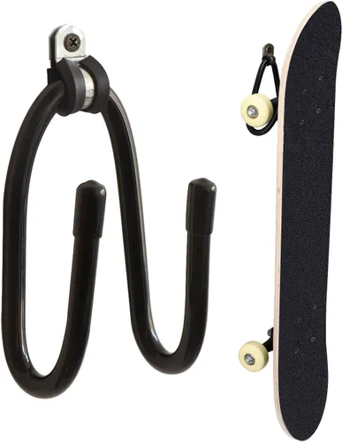 Miniatura 6 de Soporte de pared ajustable para patineta, soporte de gancho para guitarra, patinetas, longboards, esquís, tablas de snowboard, esquís acuáticos y más