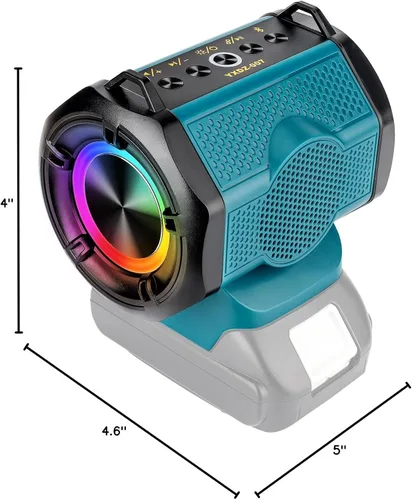 Miniatura 8 de Taingwei Altavoz Bluetooth para batería Makita LXT de 18 V, altavoz pequeño inalámbrico de 30 W para lugares de trabajo, hogar y fiesta