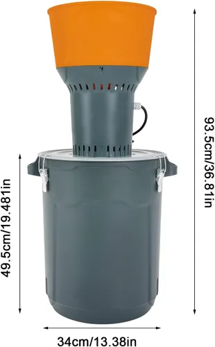 Miniatura 2 de Molinillo eléctrico de maíz de 25L/50L, molinillo de maíz eléctrico, molino de grano de 1000 W, molino de harina, molinillo eléctrico de granja