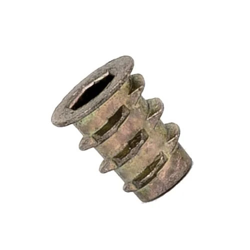 Miniatura 18 de E-Z LOK Inserto roscado para madera blanda, insertos de rosca hexagonal de zinc 1/4-20 roscas internas, 0.512 in de longitud, paquete de 100