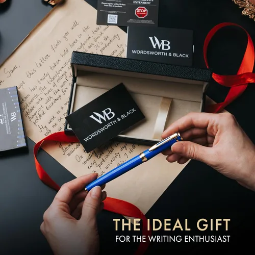 Miniatura 3 de Conjunto de pluma estilográfica Wordsworth & Black, plumín extra fino dorado de 18 quilates, incluye 24 cartuchos de tinta, convertidor de repuesto
