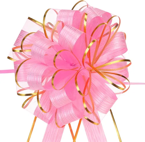 Miniatura 15 de MECCANIXITY 20 lazos grandes de 7 pulgadas para envolver regalos, cinta de organza color blanco crema para cestas de boda, regalos de fiesta