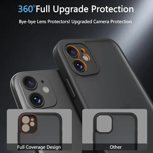 Miniatura 7 de Funda Translúcida Mate para iPhone 11, [Protección contra Caídas de Grado Militar de 10 Pies] Parachoques Protector Delgado Duradero Resistente a