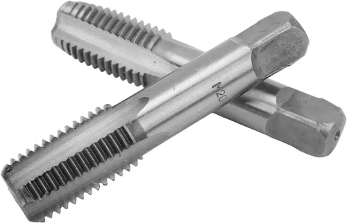 Miniatura 8 de Yctze 2 piezas de roscas métricas de acero de alta velocidad, herramienta de roscado de rosca recta, rosca de mano, grifos métricos (M20x2.5)