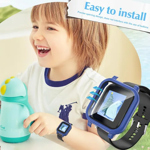 Miniatura 5 de Paquete de 3 fundas protectoras compatibles con Gabb Watch 3/3e - Cubierta rígida de policarbonato con protector de pantalla de vidrio templado