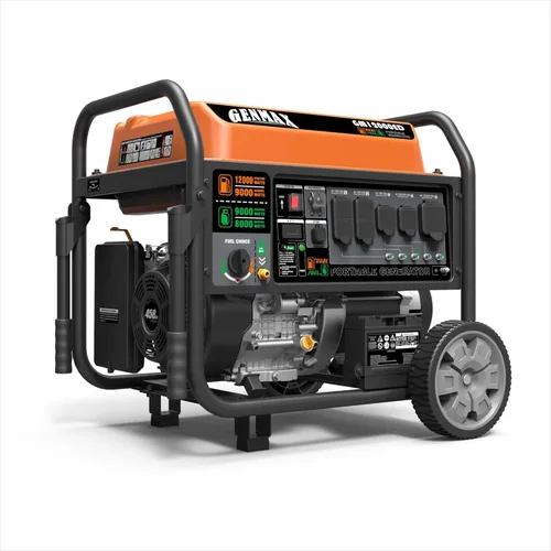 Miniatura 9 de GENMAX Generador inversor portátil de marco abierto de 4000 W, motor de 223 cc, con salida de RV de 30 A, potencia limpia (<5% THD) para campamento
