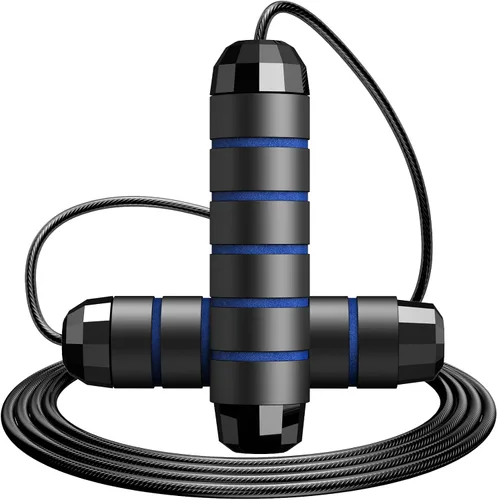 Miniatura 12 de Jump Rope,Tangle-Free Rapid Speed Jump Rope with Ball Bearings for Men,Women and Kids,Adjustable Steel Skipping Rope with Ergonomic Foam Handles,A