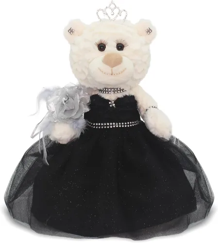 Miniatura 22 de Muñeca de centro de mesa de oso de quinceañera de 12 pulgadas con elegante vestido de tul en capas y soporte ajustable, regalo de decoraciones