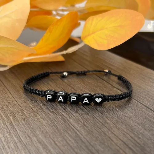 Miniatura 2 de seensea Pulseras personalizadas con nombre para la familia, hermanas, mejores amigas, abuela, madre, hermana pequeña, pulsera con letras de cuerda