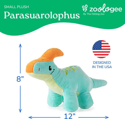 Miniatura 6 de The Petting Zoo Parasaurolophus - Peluche de dinosaurio de peluche, dinosaurio bebé, 12 pulgadas