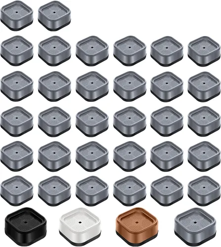 Miniatura 23 de shouwuhho Paquete de 12 Elevadores de Muebles Ajustables Elevadores de Cama de Servicio Pesado Elevan Altura 1", Elevadores de Cama Cuadrados