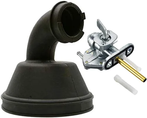 Miniatura 7 de Carburador LT80 para ATV Suzuki LT80 Quadsport 1987-2006 Carburador Carb con Bota de Admisión del Filtro de Aire + Llave de Paso