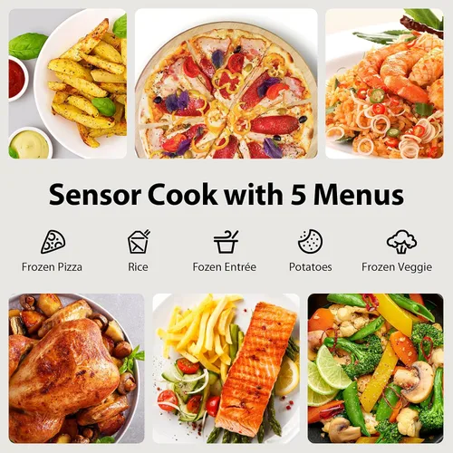 Miniatura 6 de Nostalgia Horno microondas retro compacto para encimera, 0.7 pies cúbicos, 700 vatios con pantalla digital LED, bloqueo para niños, interior fácil