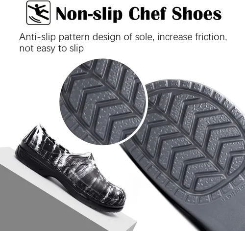 Miniatura 3 de Zapatos de chef para hombres y mujeres, zuecos de cocina para hombre, zapatos de cocina para hombre, zapatos de trabajo de enfermera, zapatos
