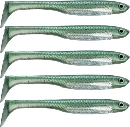 Miniatura 30 de QualyQualy Cebo de plástico suave Swimbait Paddle Tail Shad Lure Soft Bass Shad Bait Shad Minnow Paddle Tail Cebo de natación para Bass Trucha 2#