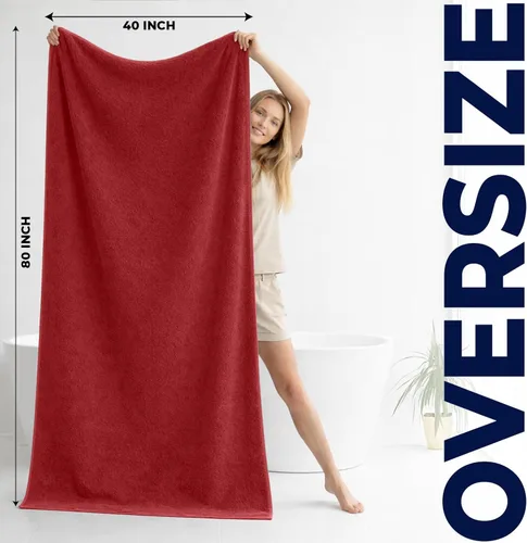 Miniatura 173 de DAN RIVER Paquete de 2 sábanas de baño de 35x70 pulgadas, sábanas de baño jumbo acanaladas para adultos, toallas grandes gruesas y absorbentes