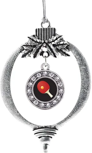 Miniatura 107 de Inspired Silver - Bonita bandera estadounidense - Adorno de Navidad plateado - Adorno de árbol de Navidad con dije circular con circonita cúbica