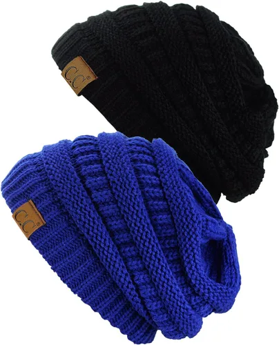 Miniatura 11 de Gorro a la moda de tejido suave abultado, cálido y elástico de C.C