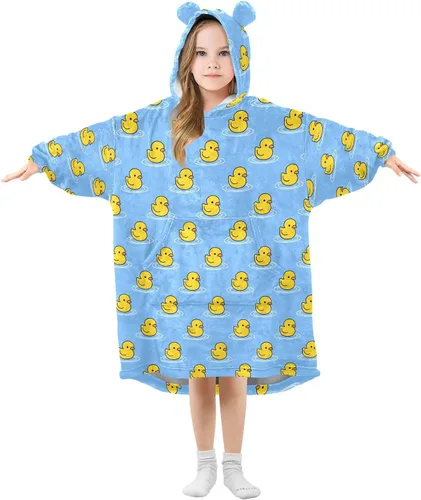 Miniatura 29 de Mantas portátiles para niños, súper suaves, cálidas y acogedoras, sudadera con capucha de gran tamaño, regalos para niños de 3 a 14 años, niñas