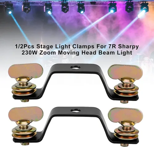 Miniatura 4 de 1 par de abrazaderas de luz de escenario para 7R Sharpy 230W Zoom Luz de haz de cabeza móvil