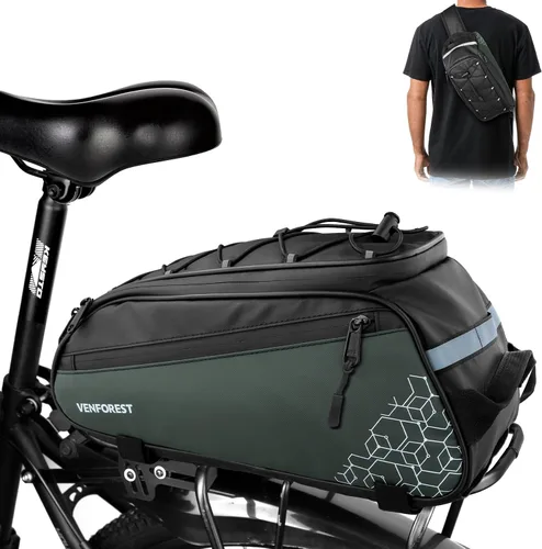 Miniatura 8 de Bolsa Trasera para Bicicleta, Bolsa de Maletero de Bicicleta de 20L PVC Impermeable para Bicicletas de Carretera y de Montaña, Bolsa Multifuncional