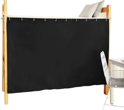 Miniatura 24 de Cortinas Opacas de Servicio Pesado para Litera Inferior, Toldo de Privacidad Tamaño Twin para Casa/Dormitorio Universitario, 1 Panel, Beige
