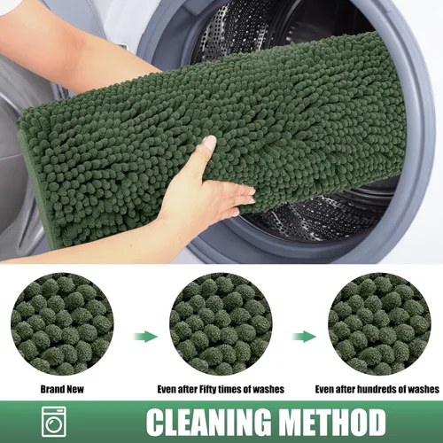 Miniatura 8 de IM HOME Felpudo absorbente de chenilla para exterior de 36" x 24", tapetes para puertas lavables y fangosos para perros, tapete antideslizante