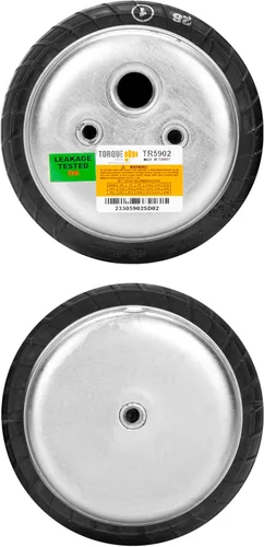 Miniatura 2 de TORQUE Paquete de 2 Resortes Neumáticos Universales Bolsa de Aire Repuesto 1/2" NPT Puerto Único Doble Fuelle Estándar 2600 libras con Línea de Aire