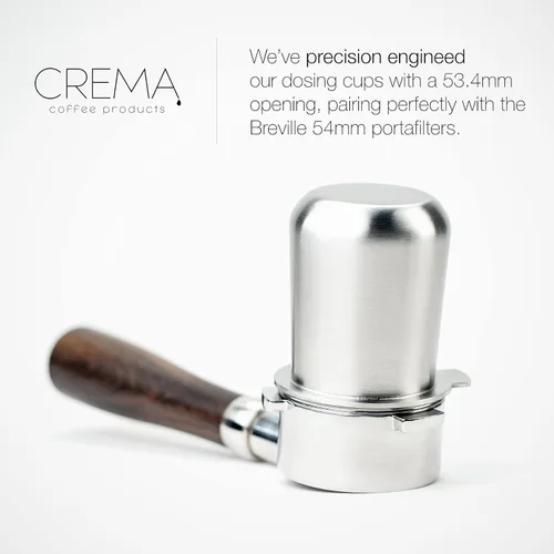 Miniatura 4 de Productos de Café Crema 54mm Taza Dosificadora Compatible con Portafiltros Breville, etc. Acero Inoxidable 100% Duradero Lengüeta de Molino